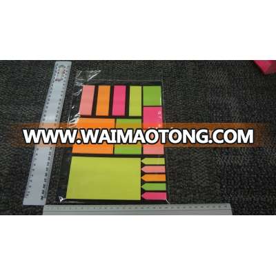 Fluorescent Paper Sticky Note Pad Set